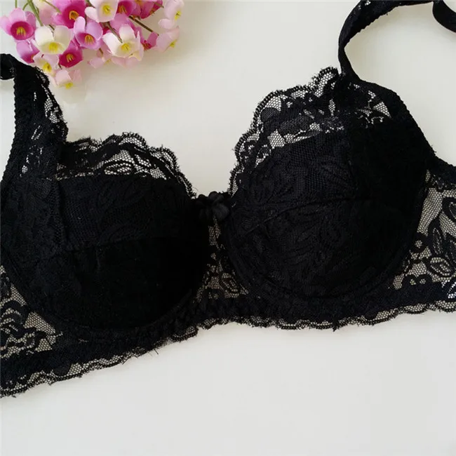 Sexy Bras for Women Black White Red Color Female Push Up Bras Fashion Soft Lace Bra Breathable Thin Lingerie Female Underwear