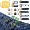 Button Extenders for Pants Women Men Jeans Free Sewing Adjustable Retractable Waist Extenders Button Waistband Collars Extenders 1