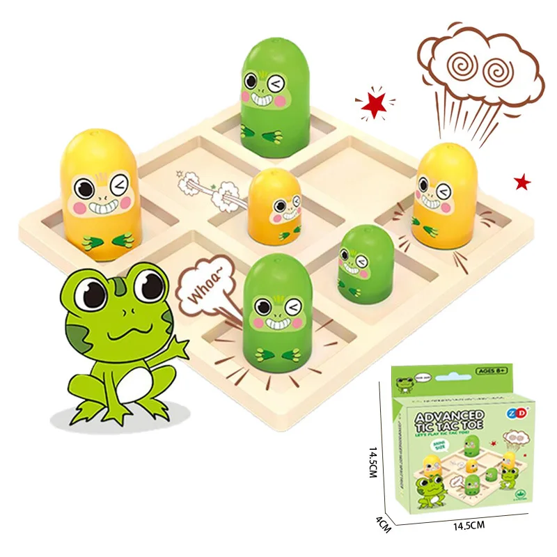 Mini Advanced tic tac toe party board game puzzle Interactive games for family Battle competition Desktop games birthday gift 4