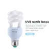 13W UVB 5.0 E27 Base Energy Saving Tortoise Snake Reptile Light Bulb UV Lamp  Pet Heating Light Bulb E27 UVB Pet Reptile Lamp 2