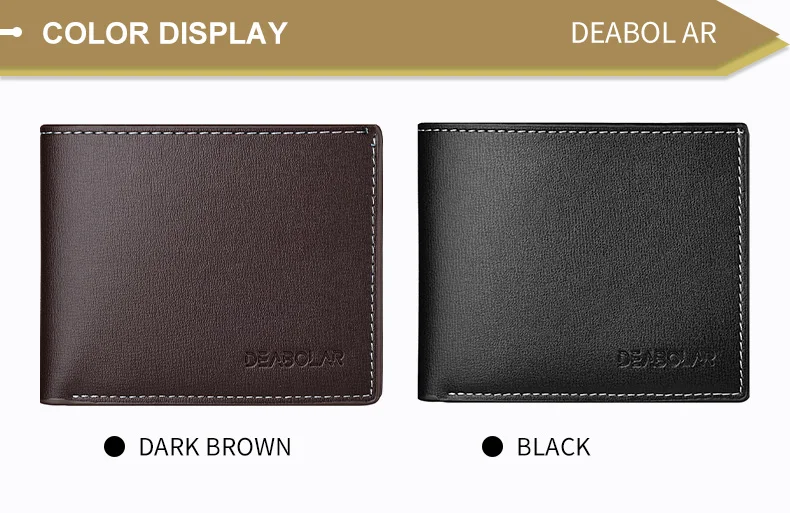 Pu Leder Männer kurze Brieftasche dünnen Stil Klapp junge Männer Kreditkarten halter Brieftasche – Detail 6