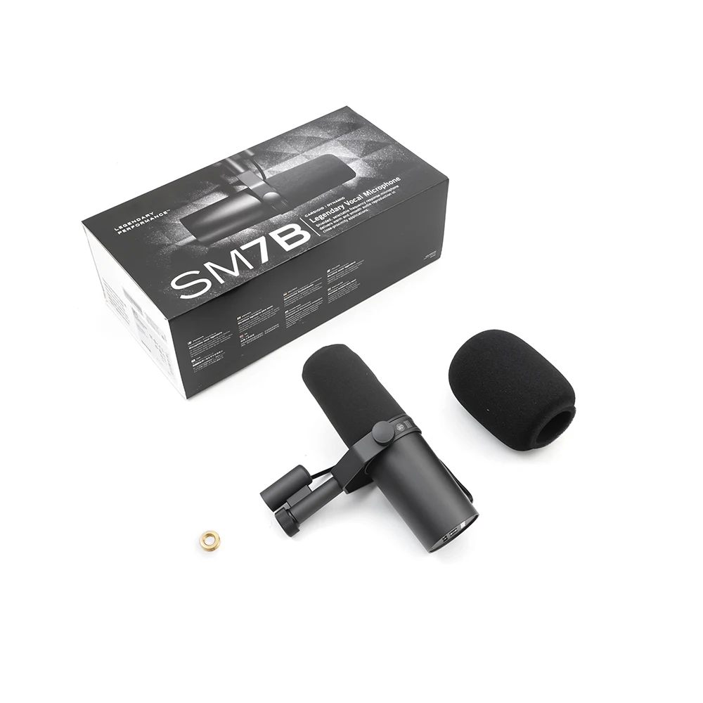 

For Shure SM7B Voice dynamic microphone broadcasts podcasts and recordings in wide range frequency black