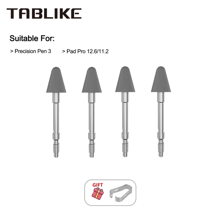 أقلام رصاص TABLIKE لقلم Lenovo Precision 3 أطراف، 2/4 قطع بديلة لـ Pad Pro 12.6 11.2 بوصة (نموذج لاسلكي)