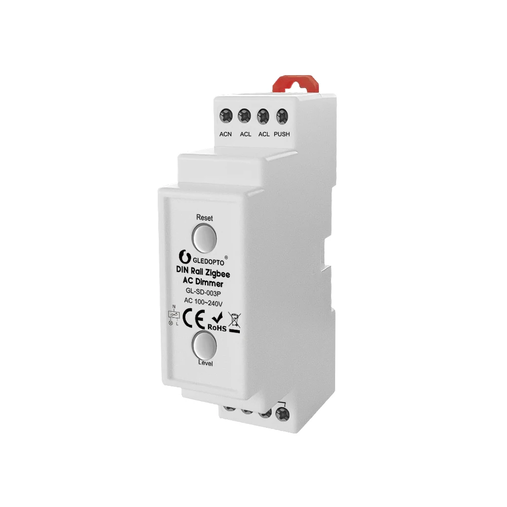 

Gledopto 1.5A Din Rail Smart Zibgee AC Dimmer ,Compatible with Zigbee Hub and SmartThings Hub