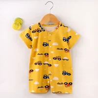 Newborn Baby Girl Cute Animal Short Sleeves Jumpsuit Thin Comfortable Cotton Bodysuit One Piece Boy Summer Outfits Clothing 5