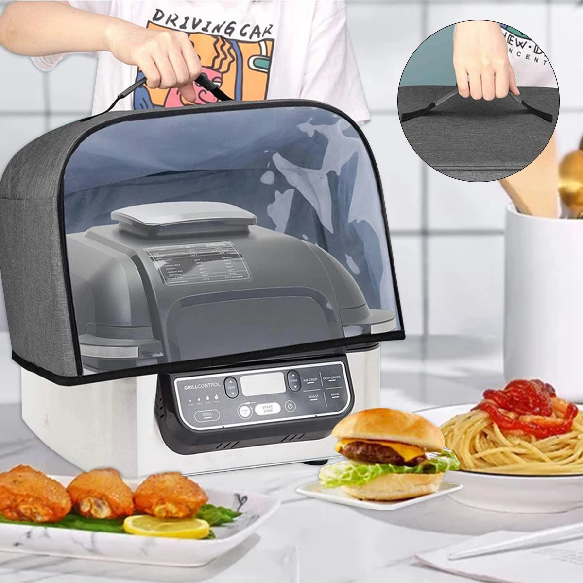 Waterproof Clear Front Kitchen Grill Toaster Dust Cap