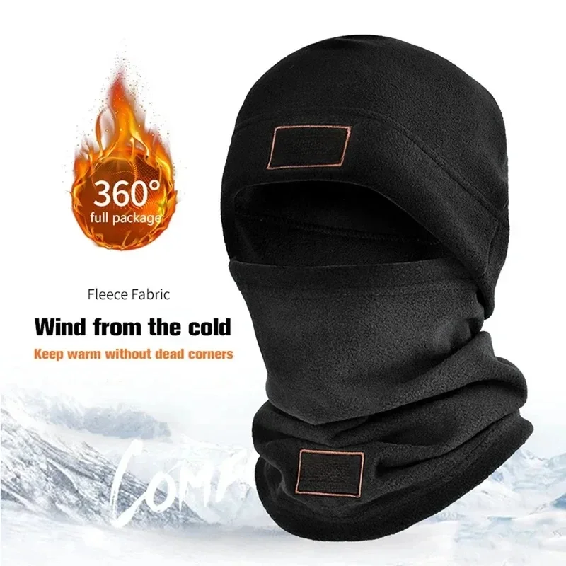 Winter Polar Coral Fleece Men Face Mask Neck Warmer Balaclava Beanies Thermal Head Cover Sports Scarf Ski Caps Warm Accessories 2