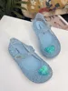 Mini Melissa Girls Princess Shoes Seashell Children's Sandals Closed Toe Crystal Shoes Summer Kids Breathable Jelly Sandals 3