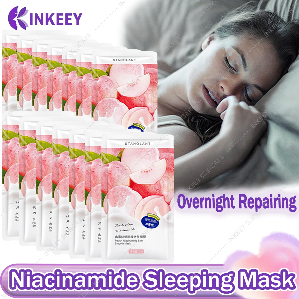 PeachNiacinamideSleepingMaskforFaceBrighteningShrinkPore