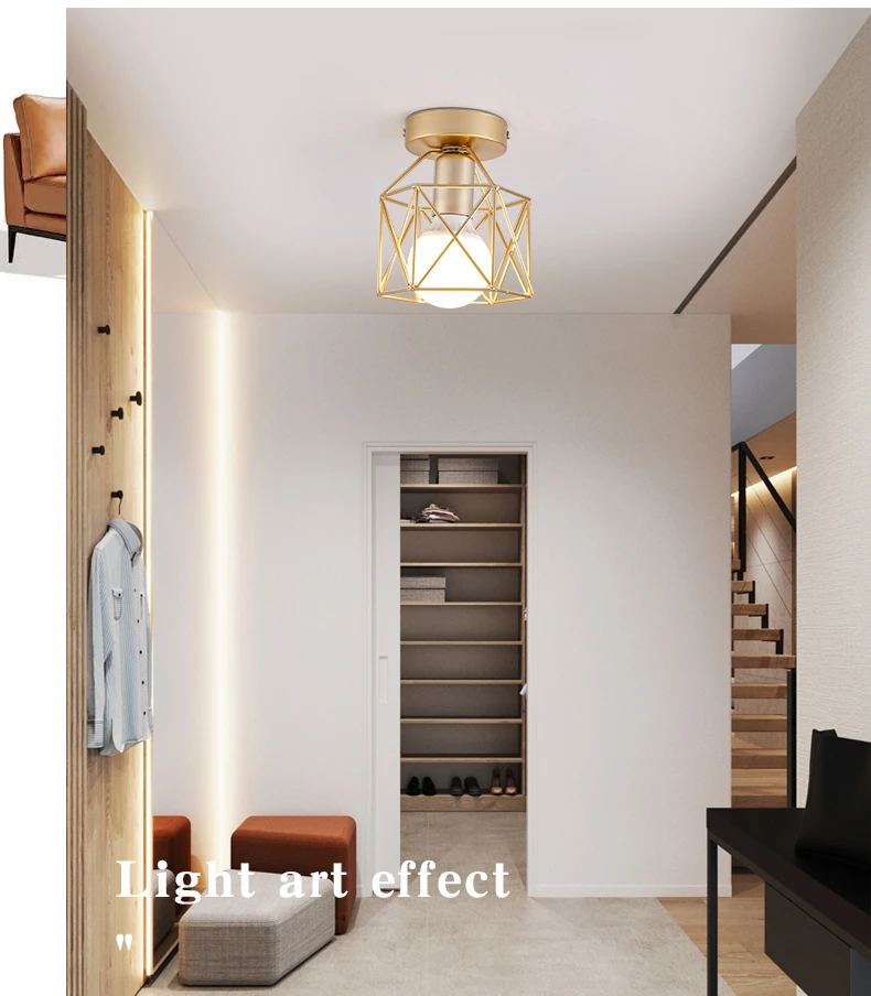Description Picture 5 of itemNordic Minimalism Gold Shade home decoration ceiling lights Metal Household Accessories ceiling Lmap lamp