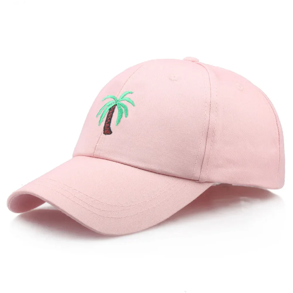 2019 New Fashion Cap Women Men Summer Spring Cotton Caps Women Coconut tree Solid Adult baseball Cap Snapback Women Cap Gift