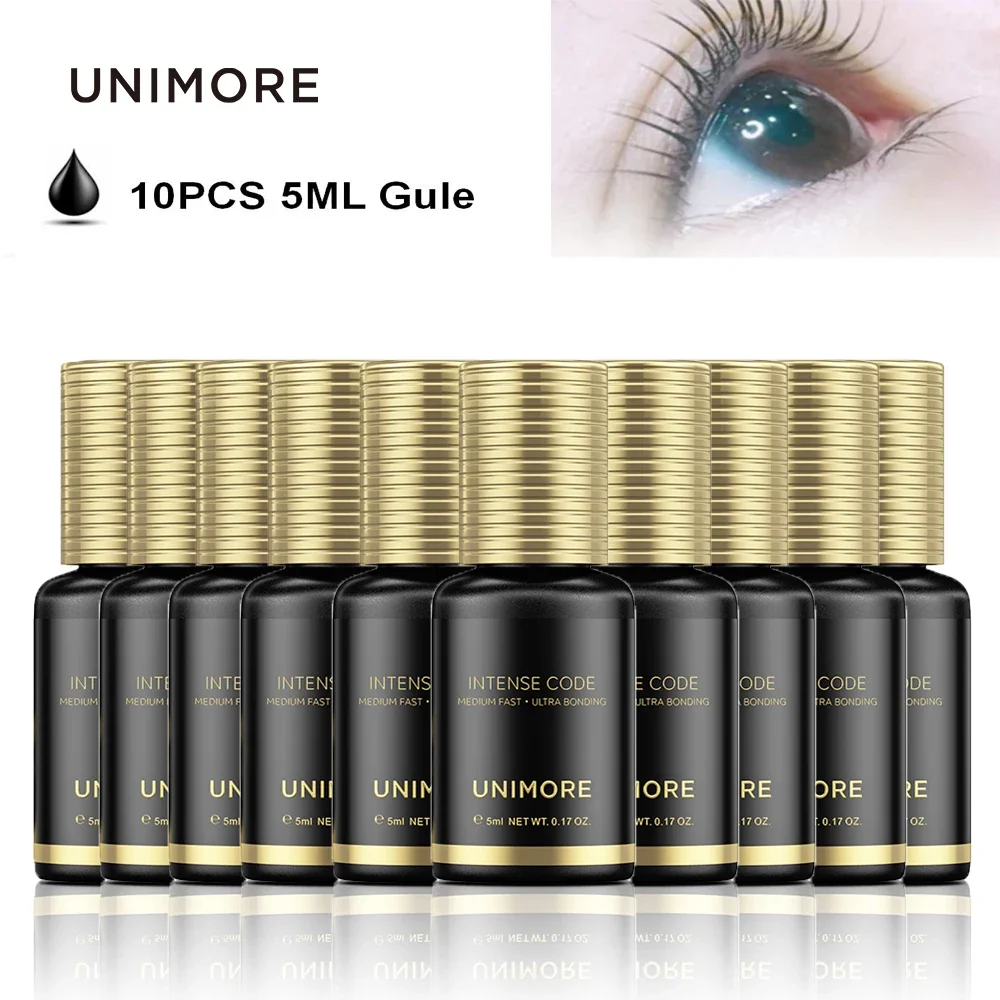 

UNIMORE waterproof Oil resistant Glue Lashes Extension 5ml Adhesives for Eyelash Extension Lash Eyelash Extension Supplies Salon