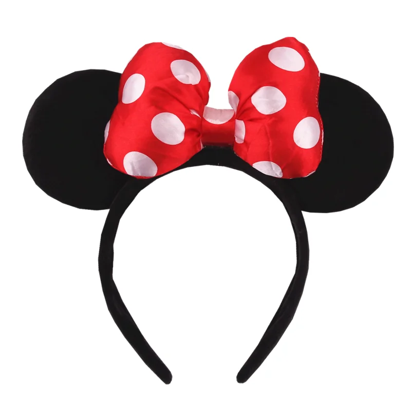 Sparkling Polka Dot Bow Mouse Ears Headband for Girls - Festive Party & Travel Hair Accessory