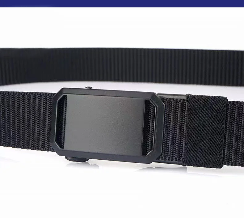 Nylon gürtel atmungsaktive Gürtel für Männer taktischer Gürtel automatischer Schnallen gürtel Outdoor koreanischer Segeltuch gürtel Student Trend vielseitiger Gürtel – Detail 5
