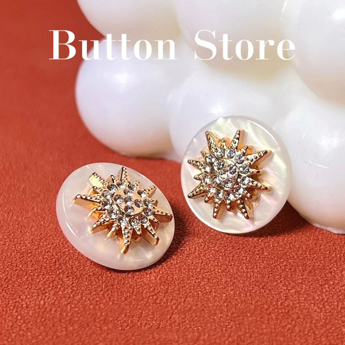 

6 шт., металлические пуговицы с инкрустацией бриллиантами, 18/20/23/25 мм