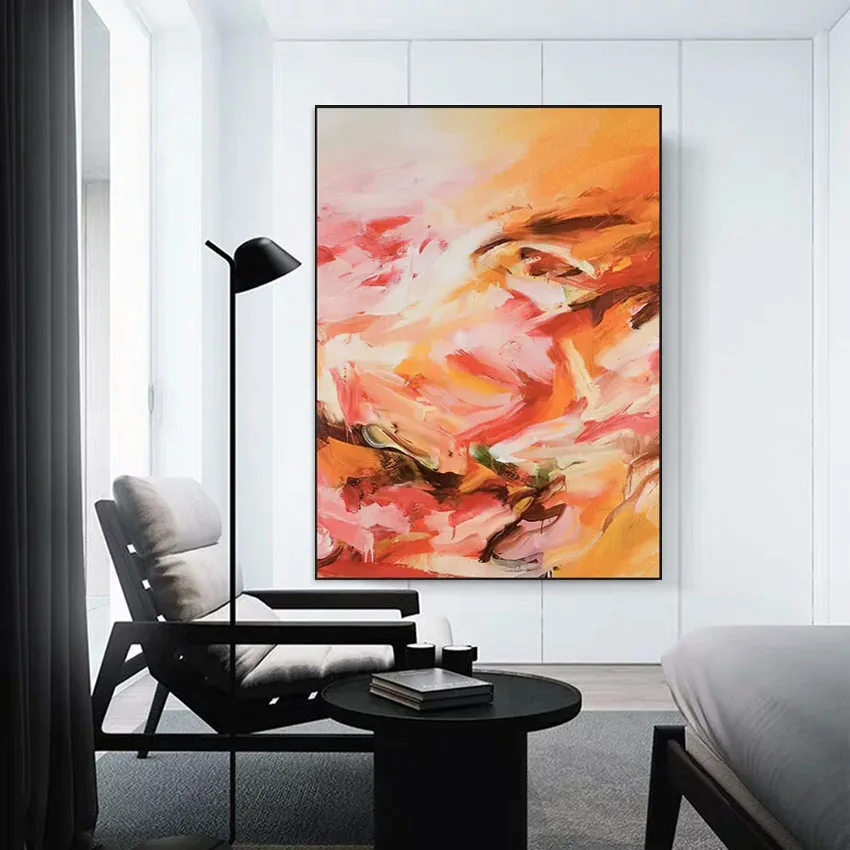 

Artist 100% Hand-Painted High Quality Abstract Oil Painting On Canvas Handmade Colorful Color Block Scrawl