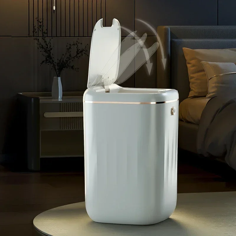 

Bedroom Large Sensor Garbage Electric Waterproof Waste Trash Bathroom Capacity Smart Automatic Kitchen Can