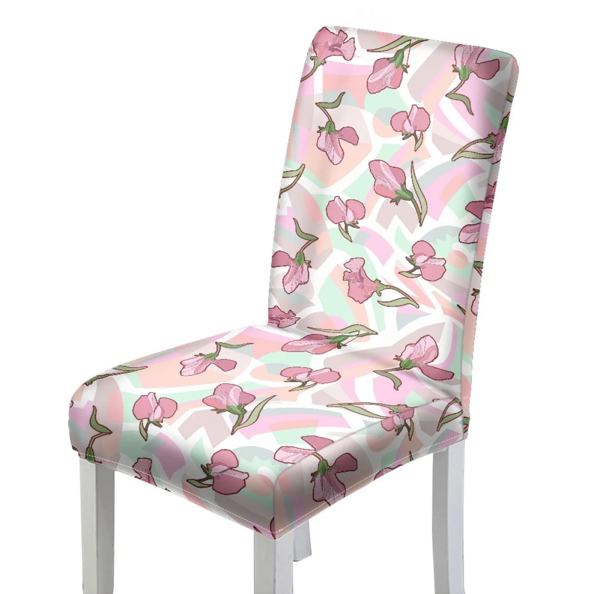 

Elastic Dining Chair Cover Home Wedding Removable Slipcovers Protector Anti-Dust Furniture Decor Animal Textures With Flowers