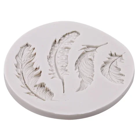 

New Feather Shaped Form Silicone Mold For Cake Decoration Bakeware Sugarcraft Baking Tools For Candy Fondant Decorating Tool