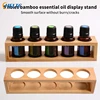1PC 5/6Hole Essential Oil Bamboo Display Stand 5 Hole Essential Oil Storage Rack Smooth For Essential Oils Perfume Bottle Holder 1