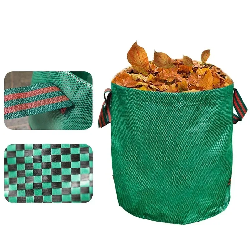 Garden Waste Bags Heavy Duty 4 Handles Reusable Polypropylene Woven