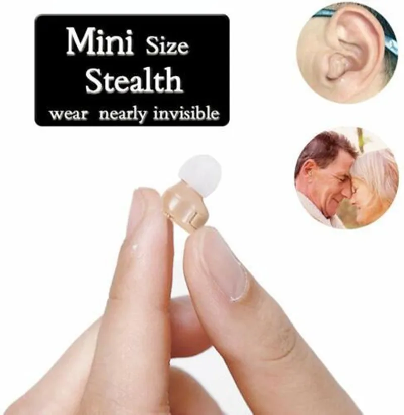 1 pcs Small Invisible Hearing Aids Mini Sound Amplifier Enhancer Adjustable for Elderly Battery Power 4