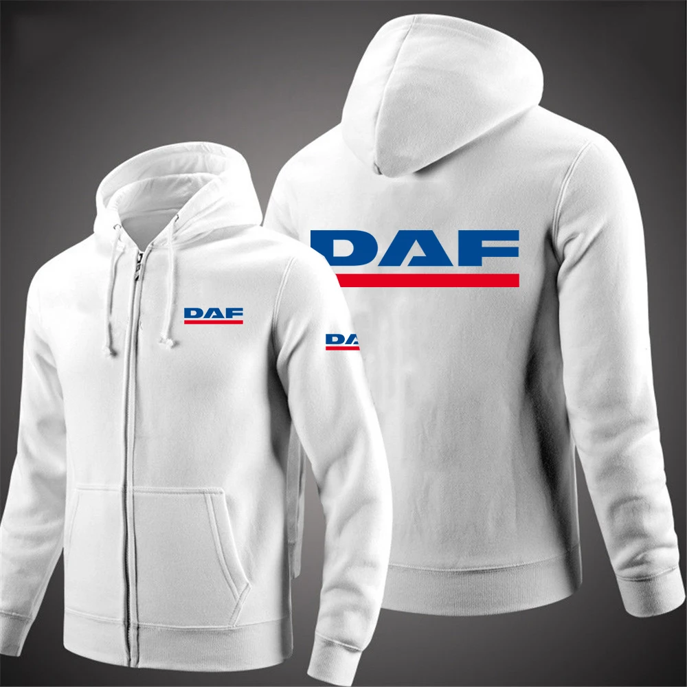 DAF TRUCKS COMPANY TRUCKER Printing Fashion 2023 New Man's Solid Color Cotton Long Sleeve Hoodies Casual Slim Sweatshirts Coat