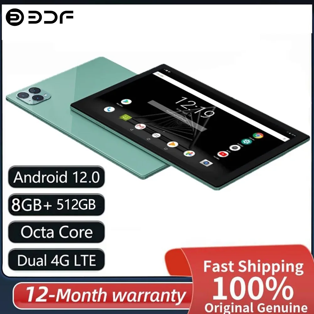 New 5G Original 10.1 Inch Tablets Octa Core 8GB RAM 512GB ROM Android 12 Tablet Pc Google Play 4G Network Dual SIM Dual 5G WiFi tablet p20hd 10 1 inch tablets 12gb ram 512gb rom tablete android 11 0 10 core gps wifi 5g network dual sim game tablette pc