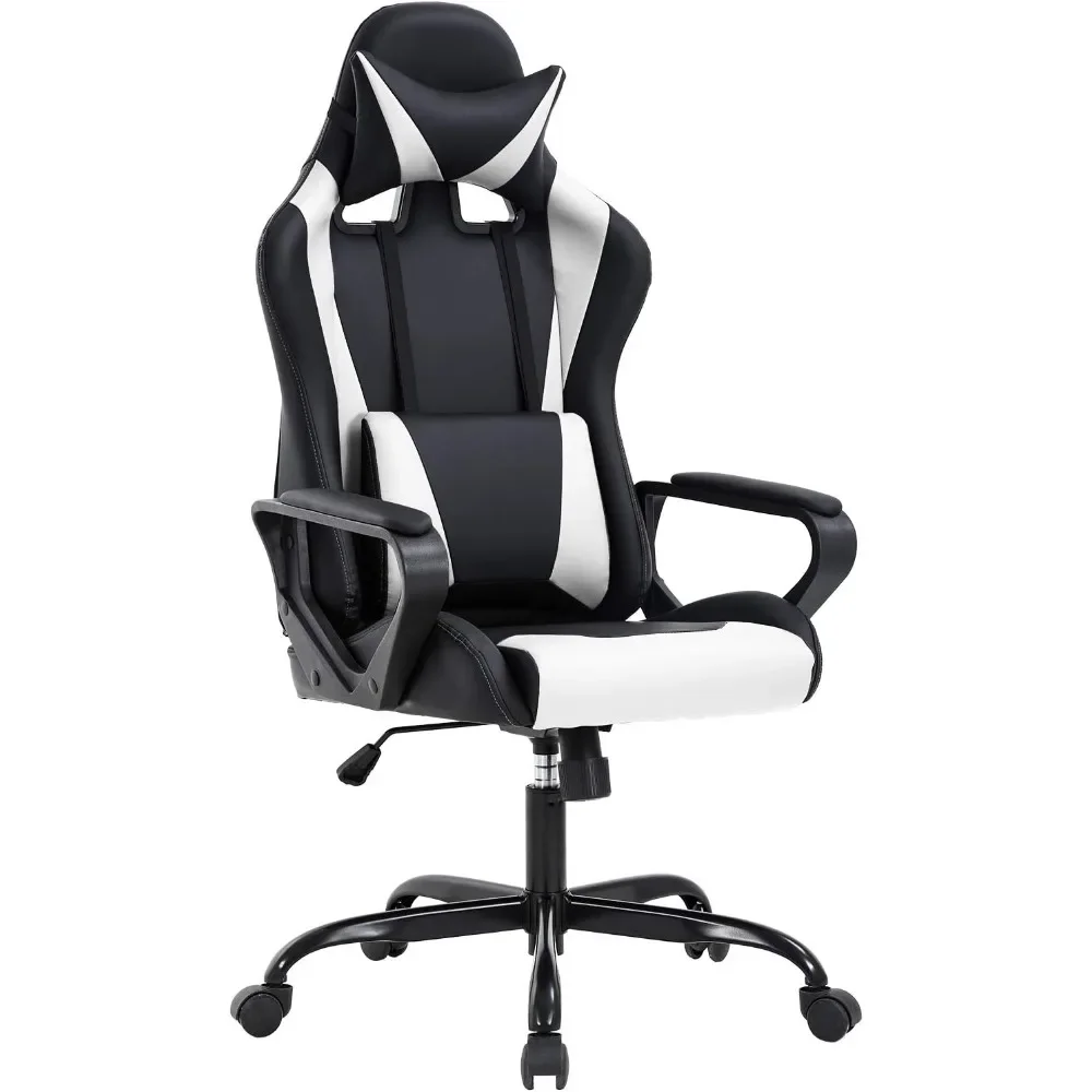 High-Back Gaming Chair PC Office Chairs Computer Racing Chair PU Desk Task Chairs Ergonomic Executive Swivel Rolling office gaming chair high back leather computer chairs ergonomic height adjustable racing game desk chair executive confe