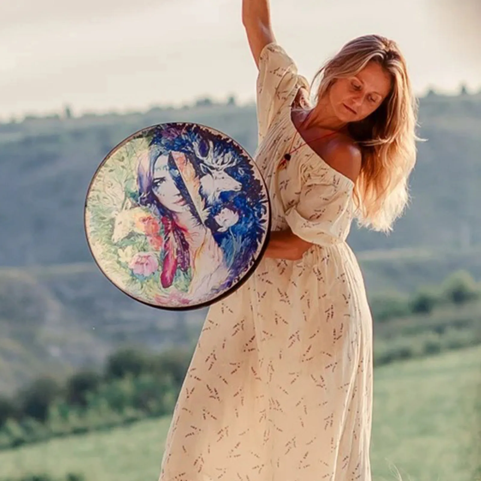 Handmade Shaman Drum Innovative Shamanic Drum With Beater Siberian Music Spiritual Bass For Spiritual Music Sound Of