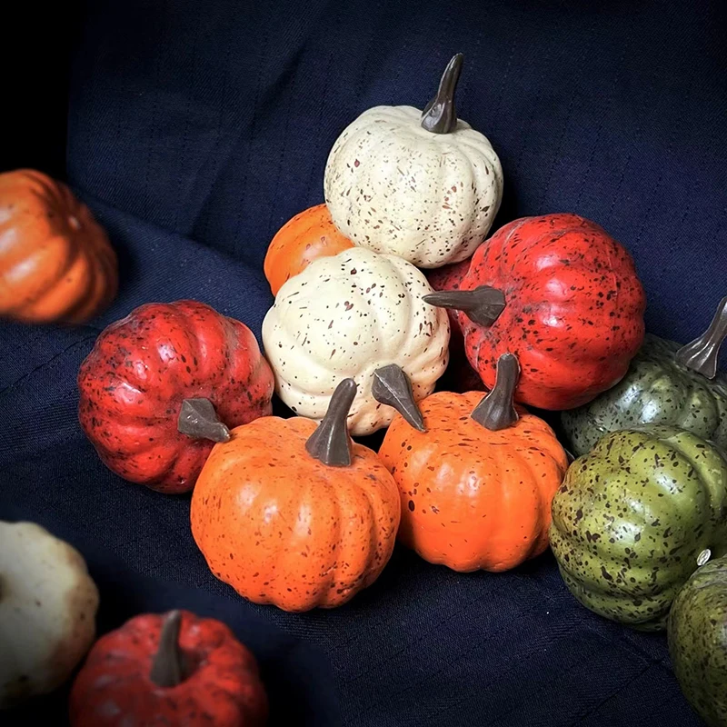4.5cm Small Pumpkin Decorations Halloween Christmas Home Party Desktop Layout Fruit Vegetable Crafts Photograph Prop artificial fruits and vegetables