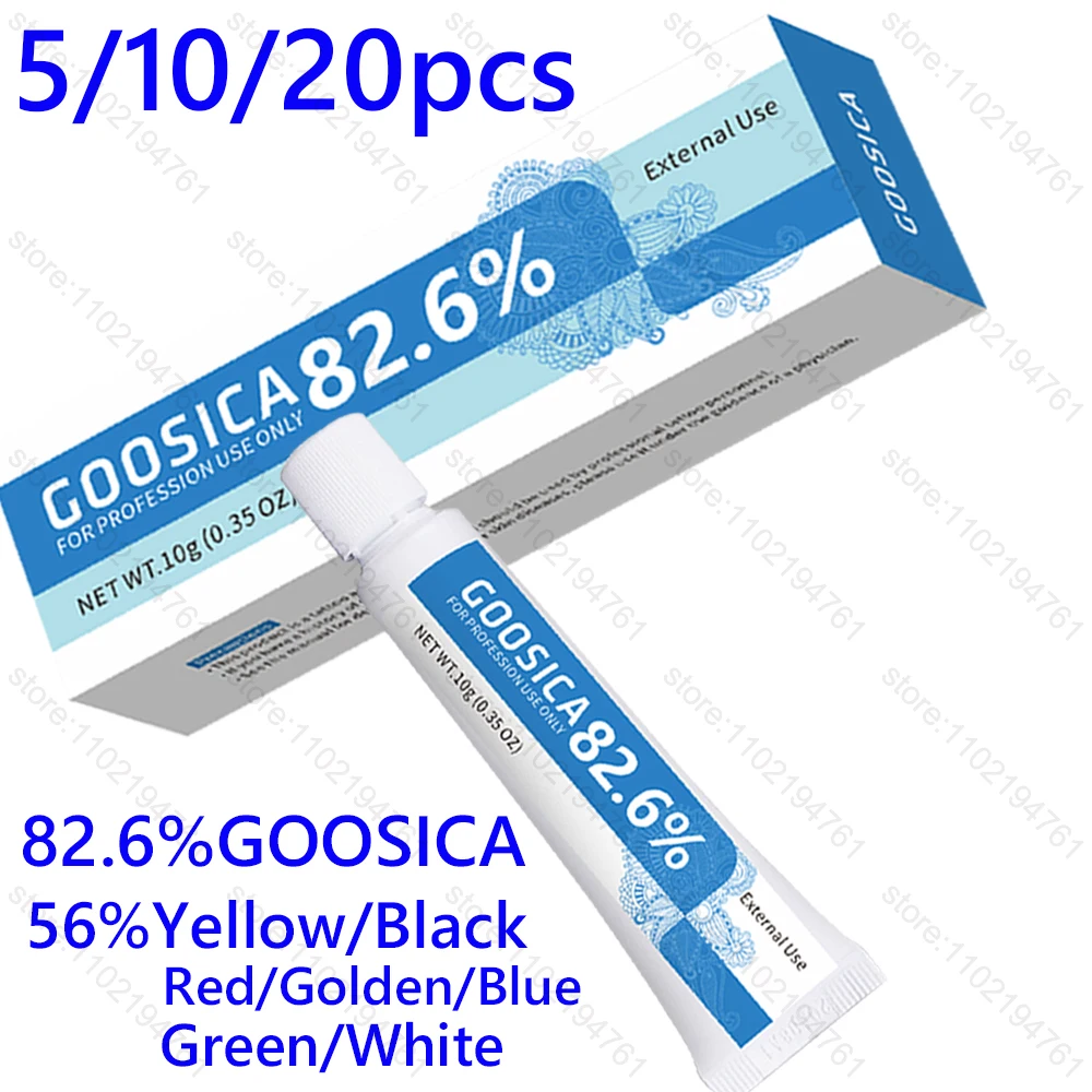 

82.6% GOOSICA 56% 5/10/20 шт. 8 цветов многоцветный крем для ухода за татуировкой перед перманентным макияжем тела бровей губ вкладышей татуировки 10 г