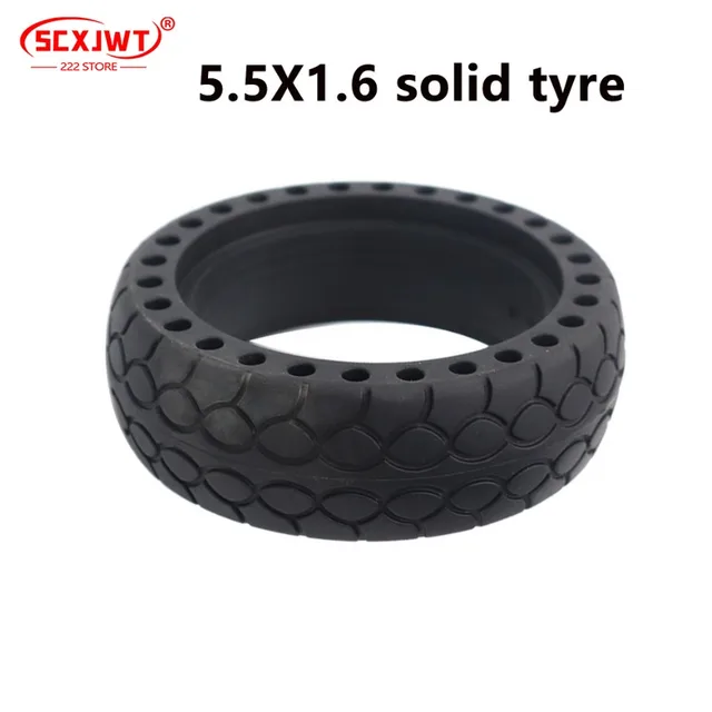 Suitable for high-quality thickened 6-inch 5.5X1.6 honeycomb rubber solid tires for electric scooter accessories