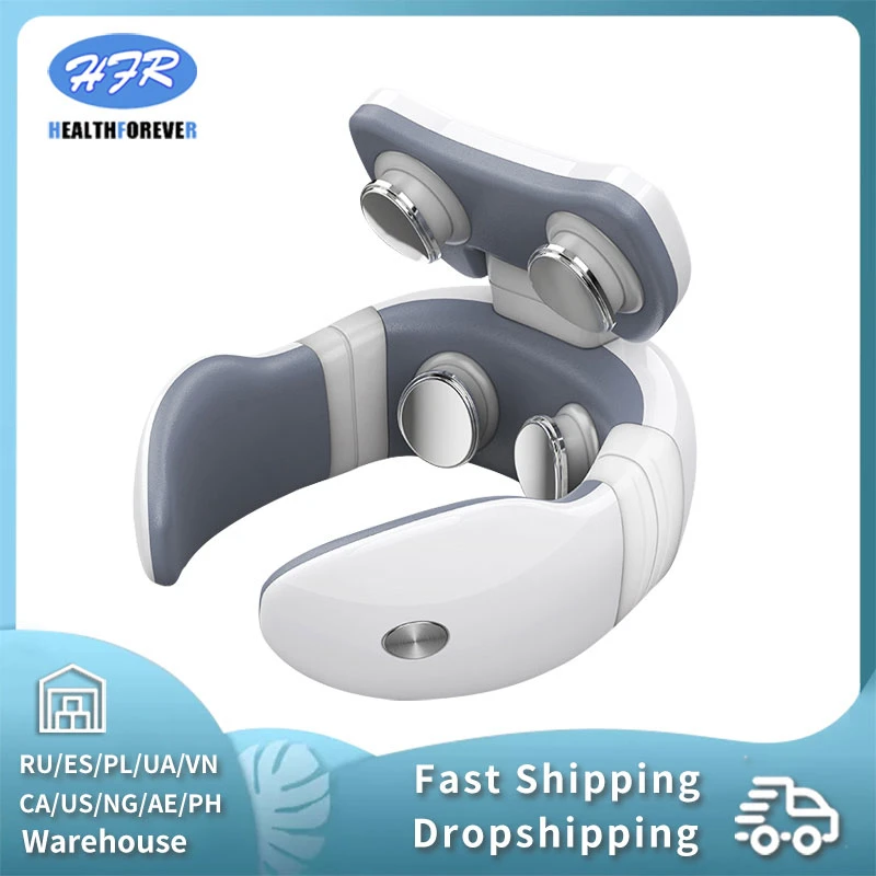 Hfr Electric Pulse Back And Neck Massager With Four Level Chips Relieve