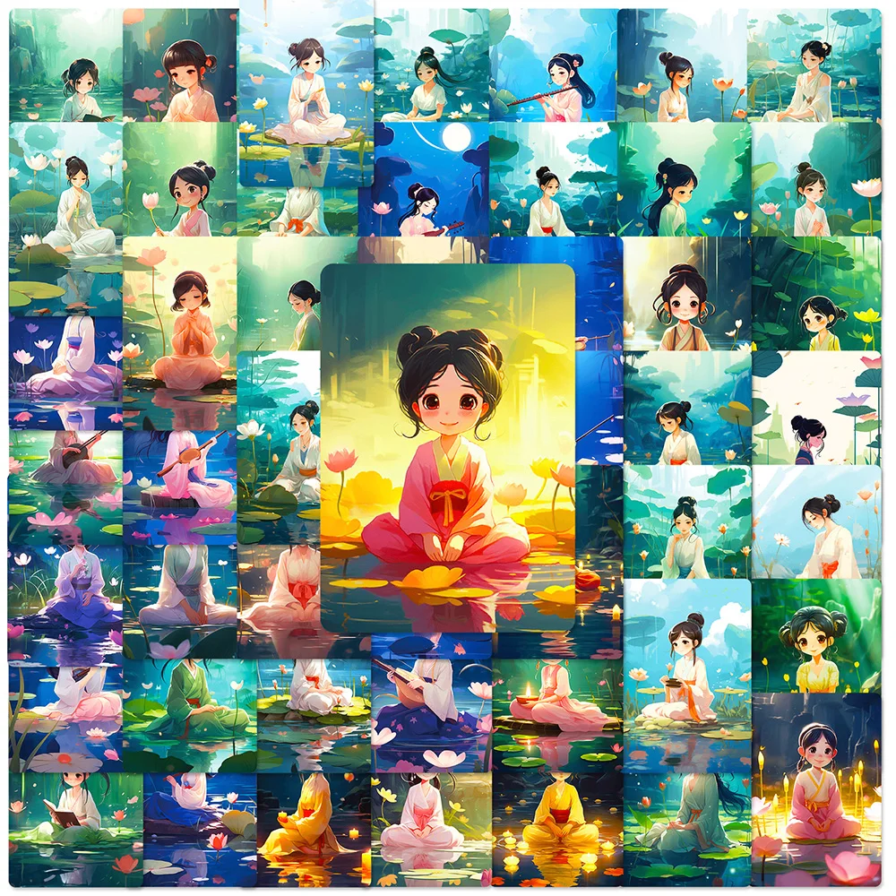 

10/50Pcs Cartoon Anime Girl Aesthetic Varied Stickers Pack for Kids Travel Luggage Scrapbooking Phone Decoration Graffiti Decals