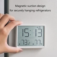 Electronic Wall Clock Large Display Digital Wall Clock Battery Powered Suction Designs for Fridge Mount Clocks 1