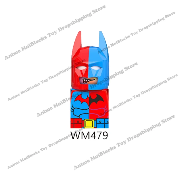 Movie Batman The Joker Harley Quinn Wonder Woman mini action toy figures building blocks Assemble bricks kid gifts WM6080 WM6100 WM479