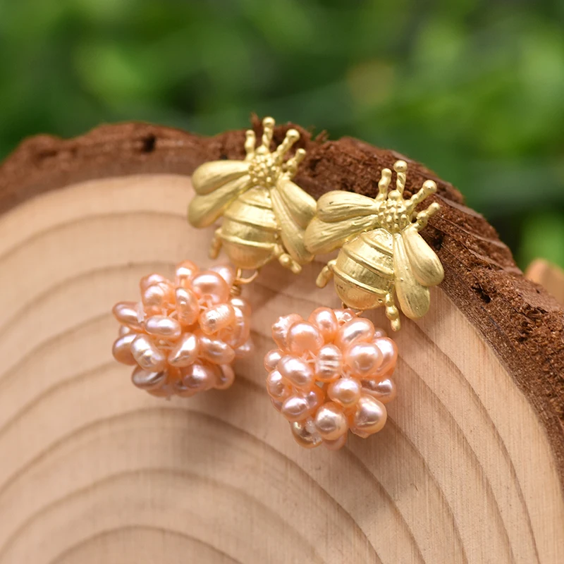 AILUOR Orecchini A Forma Di Ape Placcati Oro, Con Cristalli Smaltati, Dimensioni 1,2x1,7 Cm, In Lega Di Zinco, Con Confezione Regalo