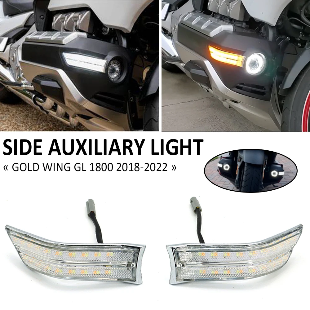 

Gold Wing Motorcycle Fog Light Side Auxiliary LED Turn Signals Decorative Cowl Light For Honda GOLDWING GL1800 GL 1800 2018-2022