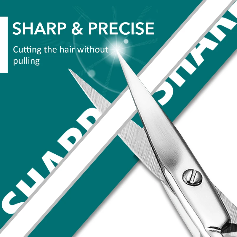 Nose Hair Scissors Facial Hair Scissors Eyebrow Scissors Beauty Scissors 1Pcs Professional Small Makeup Eyebrows Grooming Scissors Cuticles for Face Nose Hair Beard Trimmer Men and Women