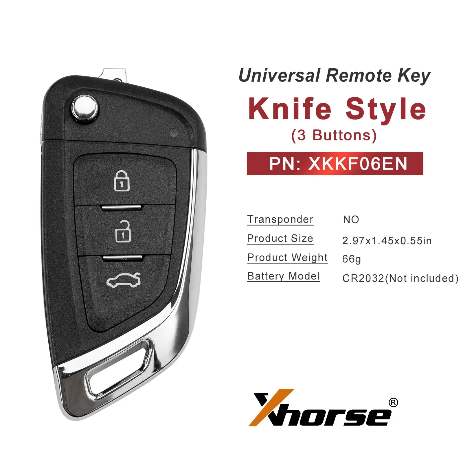 Xhorse XKKF06EN 2nd Generation Wire Remote Key Knife Style 5pcs/lot Support Wireless Programming