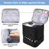 30 Grids Nail Organizer Makeup Bag Cosmetic Manicure Case Professional Double Layer Design Nail Polish Gel Handbag with Handle 5