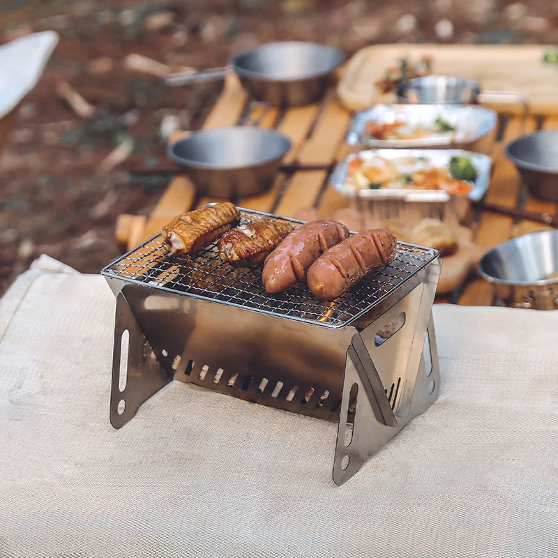 Generic Barbecue pliant au charbon de bois pour camping et maison à prix  pas cher