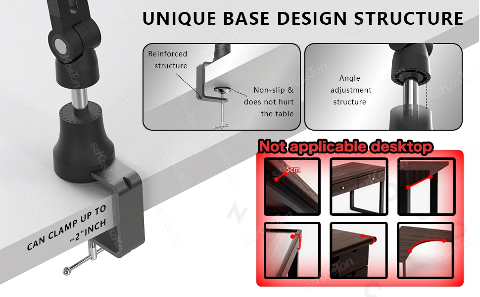 de microphone avec support de ciseaux pliables montage pour micro hyperx quadcast