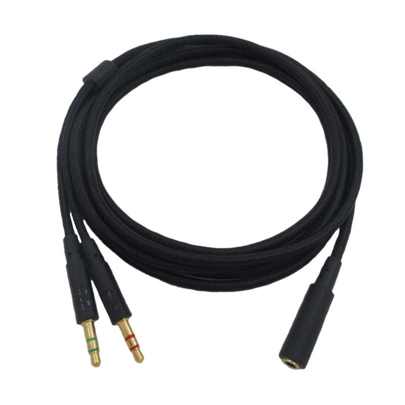 Cavo Di Estensione Audio Per Cuffie Da Gioco 2 In 1 Universale Da 3.5Mm Per Cuffie Hyperx Cloud Ii/Alpha-/Cloud Flight/Core