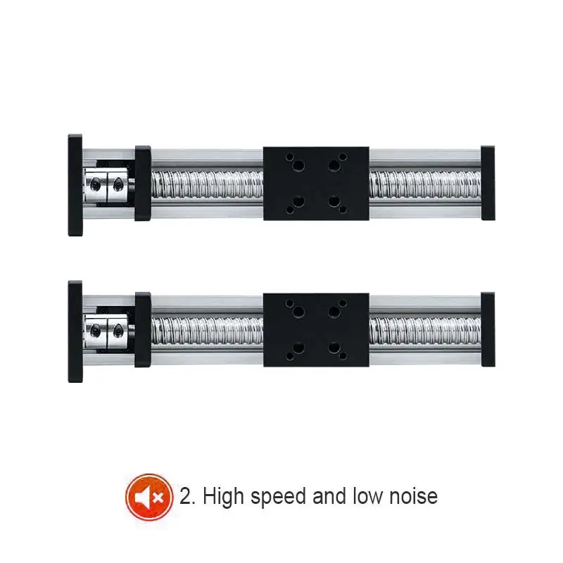 GX1204/1605/1610 Ball Screw Z Axis Motion Table CNC Sliding Stage Travel 100-200mm Linear Shaft Rail Support Nema17/Nema23 Step image 3