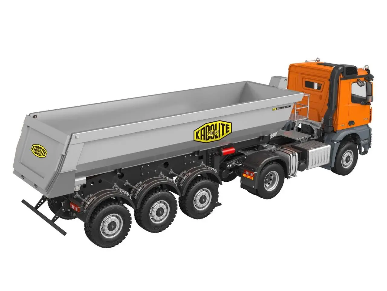 Kabolite 5801 4X4 1/14 RC Tractor 3 Axles RC Electric Dump Trailer RTR Lead Screw 2-Speed Transmission Sound Light Toy Model 3