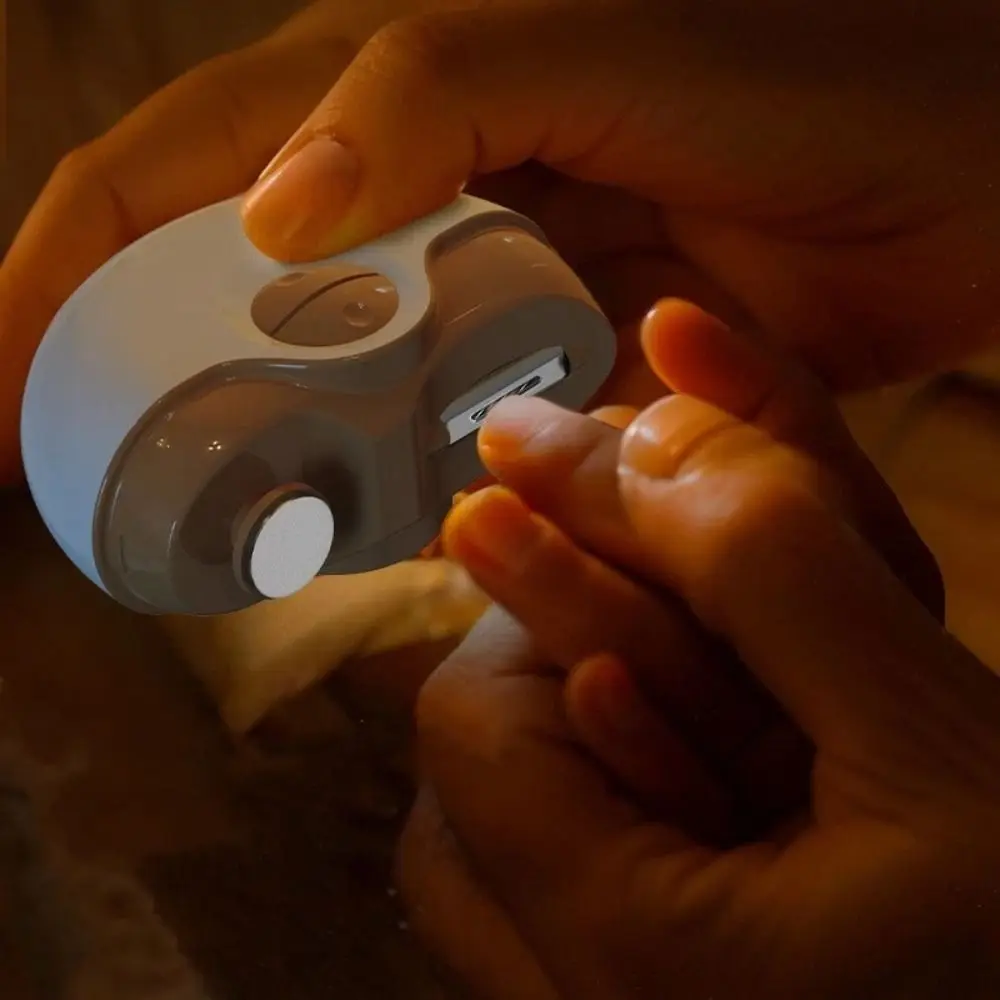 Portable 2 in 1 Electric Nail Clippers Nail Care Rechargeable Automatic Nails Clipper Silent Universal Nail Trimmer Household