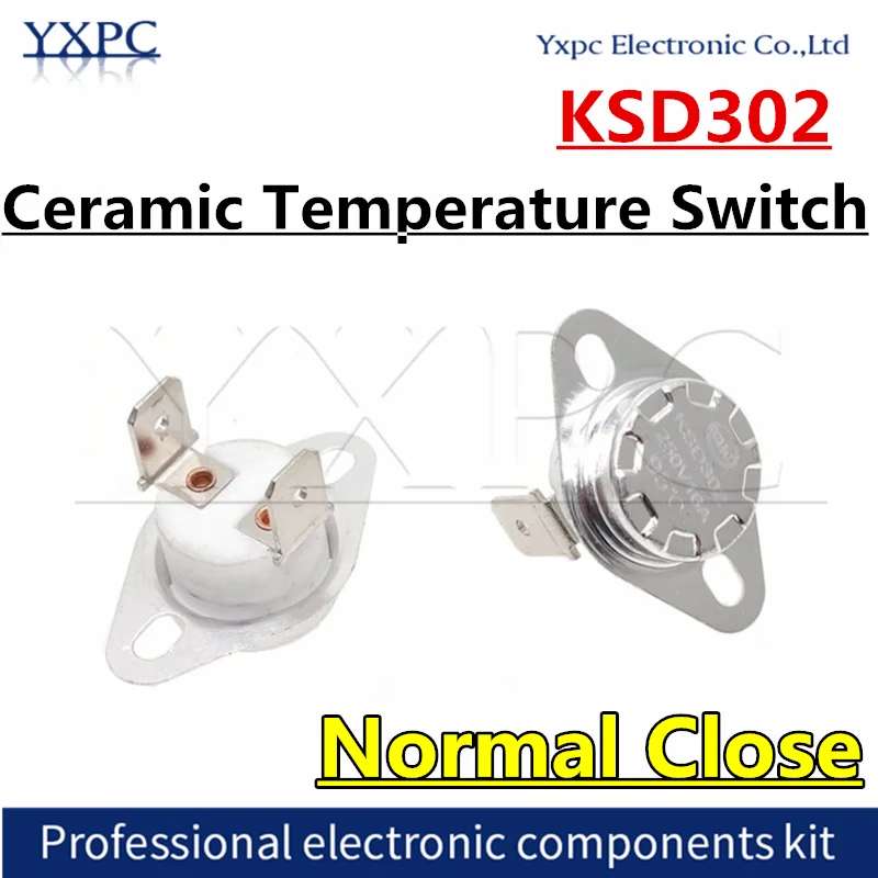 5 Stück KSD301 Thermostat 40-105°C - Temperaturschalter Für Haushaltsgeräte