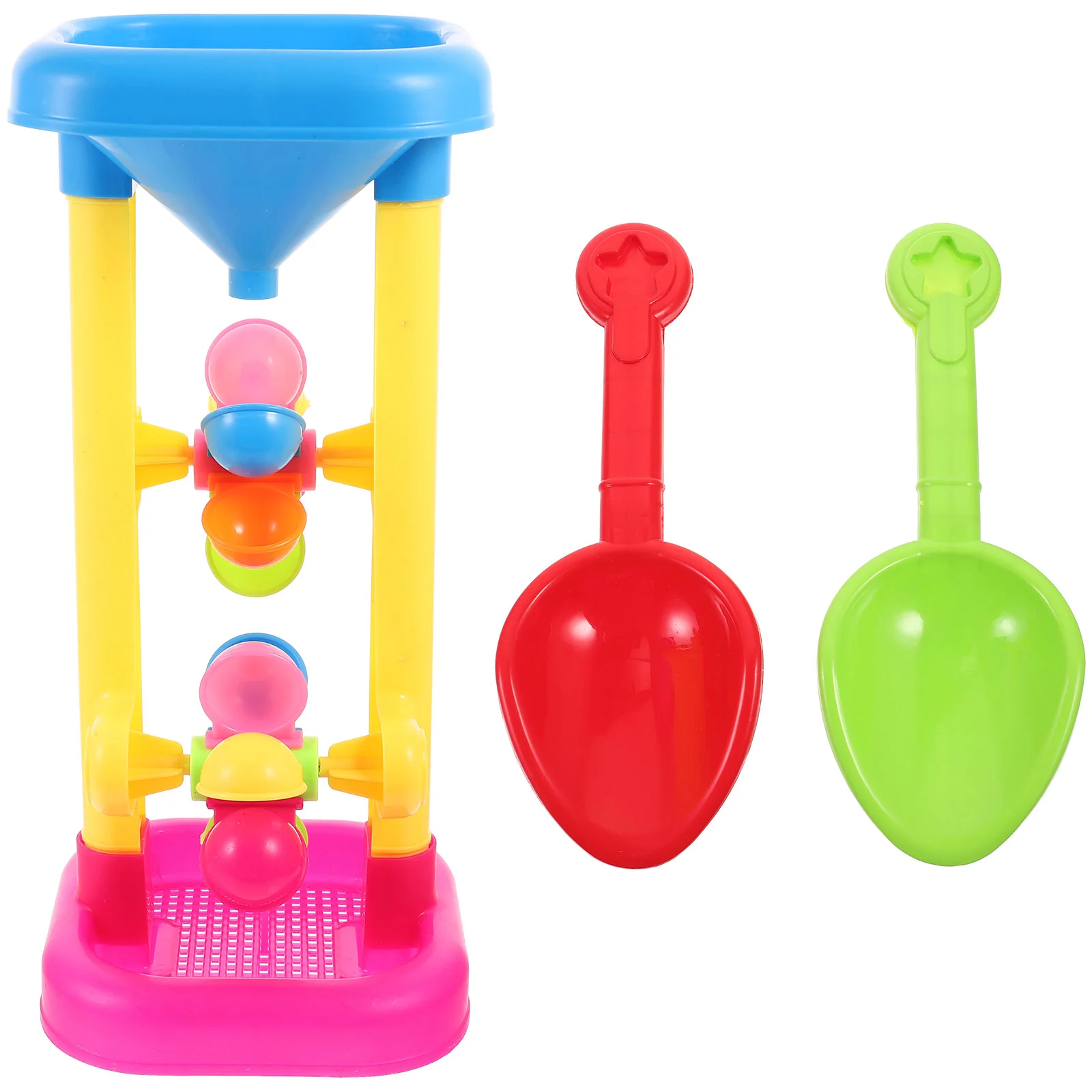 

Sand Beach Toy Water Toys Wheel Kids Hourglass Sandbox Tower Funnel Outdoor Toddlers Table Summer Play Bath Plaything Playset